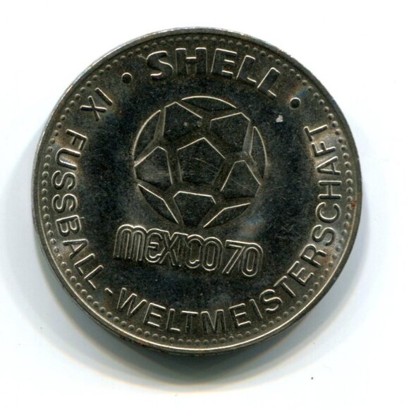 SHELL Germany Mexico '70 Wolfgang Weber Football Medal (b684-16) - Picture 2 of 2